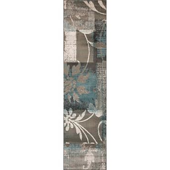 SUPERIOR Contemporary Floral Patchwork Rug