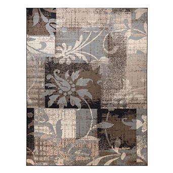 SUPERIOR Pastiche Contemporary Floral Patchwork Rug
