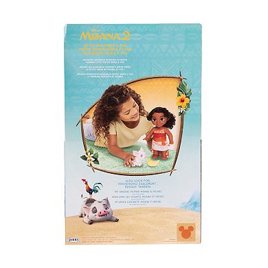 Disney's Moana 2 Little Sis Simea and Pua Doll Play Set