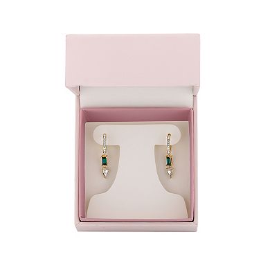 Chrystina 14k Gold Plated Crystal Drop Earrings