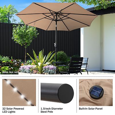 10 foot patio umbrella WestinTrends 10 ft Outdoor Patio Solar LED Cantilever Umbrella main image 0