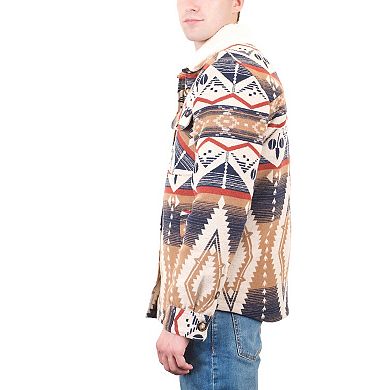 Men's Mountain and Isles Button Front Coat with Faux Sherpa Collar