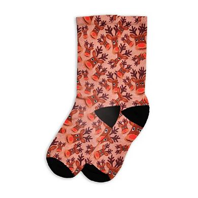 Christmas Holiday Colorful Coolmax Crew Socks For Men & Women