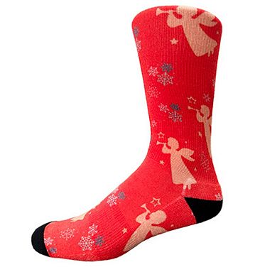 Red Colorful Coolmax Crew Socks For Men & Women