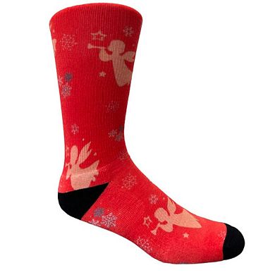 Red Colorful Coolmax Crew Socks For Men & Women