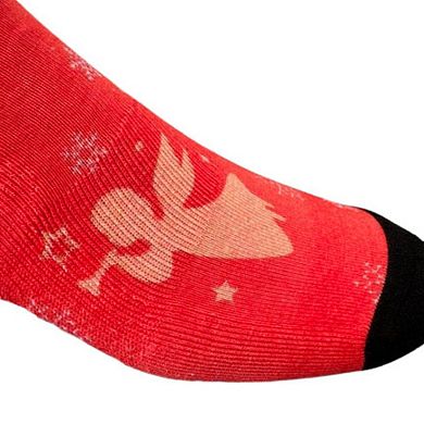 Red Colorful Coolmax Crew Socks For Men & Women