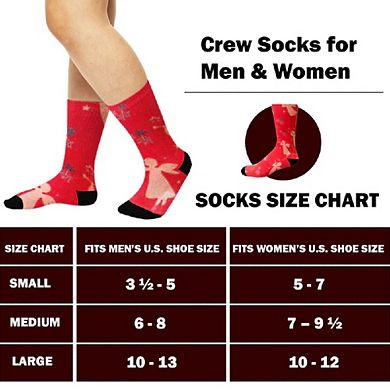 Red Colorful Coolmax Crew Socks For Men & Women