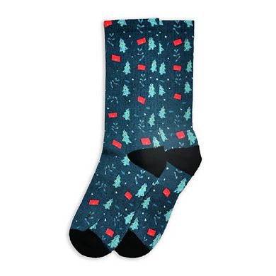 Holly And Trees Colorful Coolmax Crew Socks For Men & Women