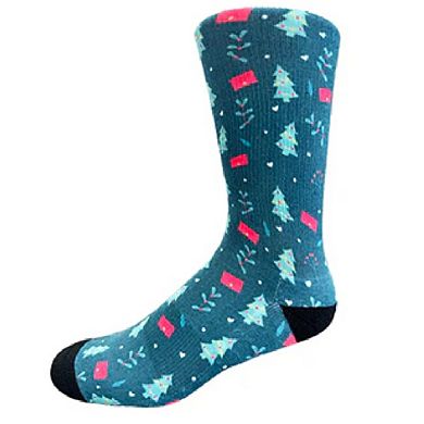 Holly And Trees Colorful Coolmax Crew Socks For Men & Women