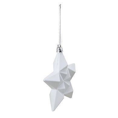 DAK 5-in. Matte & Glittered Shatterproof Star Christmas Ornaments 12-piece Set