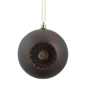 6-Pack Matte Brown 4" Shatterproof Christmas Ball Ornaments