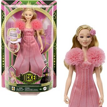 Girl's Mattel Wicked Singing Glinda Fashion Doll, Posable with Removable Movie Fashions & Accessories