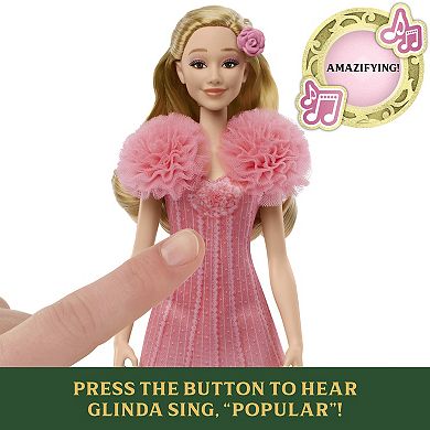 Girl's Mattel Wicked Singing Glinda Fashion Doll, Posable with Removable Movie Fashions & Accessories