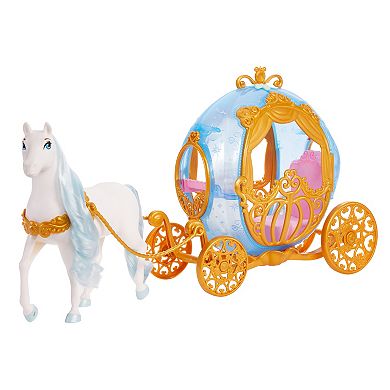 Disney's Cinderella Rolling Carriage & Horse with Brushable Mane & Tail Playset by Mattel