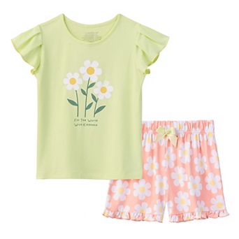 Girls 4-12 Cuddl Duds® Pajama Graphic Top and Pajama Shorts Set