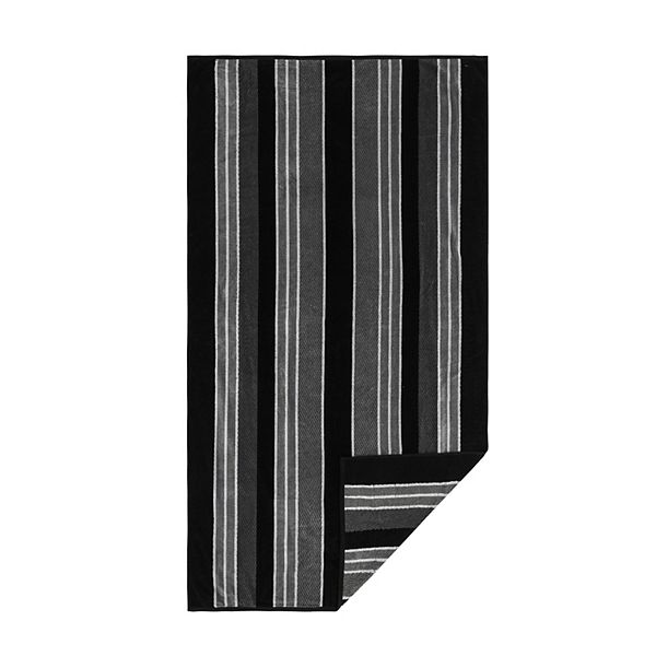 The Big One® Textured Black Stripe Beach Towel