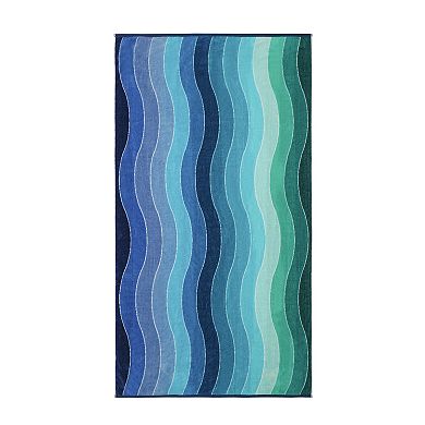 The Big One Wave Stripe Beach Towel
