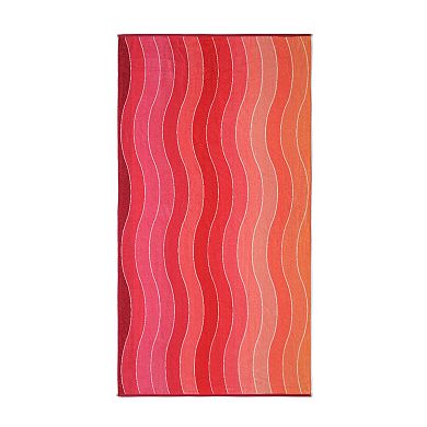 The Big One Wave Stripe Beach Towel