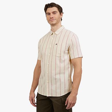 Men's Quiksilver Stripe Short Sleeve Button Down Shirt