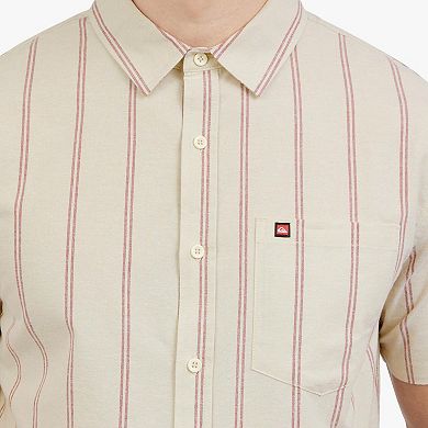 Men's Quiksilver Stripe Short Sleeve Button Down Shirt