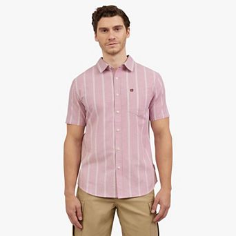 Men's Quiksilver Stripe Short Sleeve Button Down