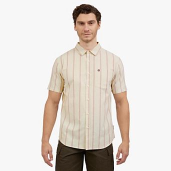 Men's Quiksilver Stripe Short Sleeve Button Down