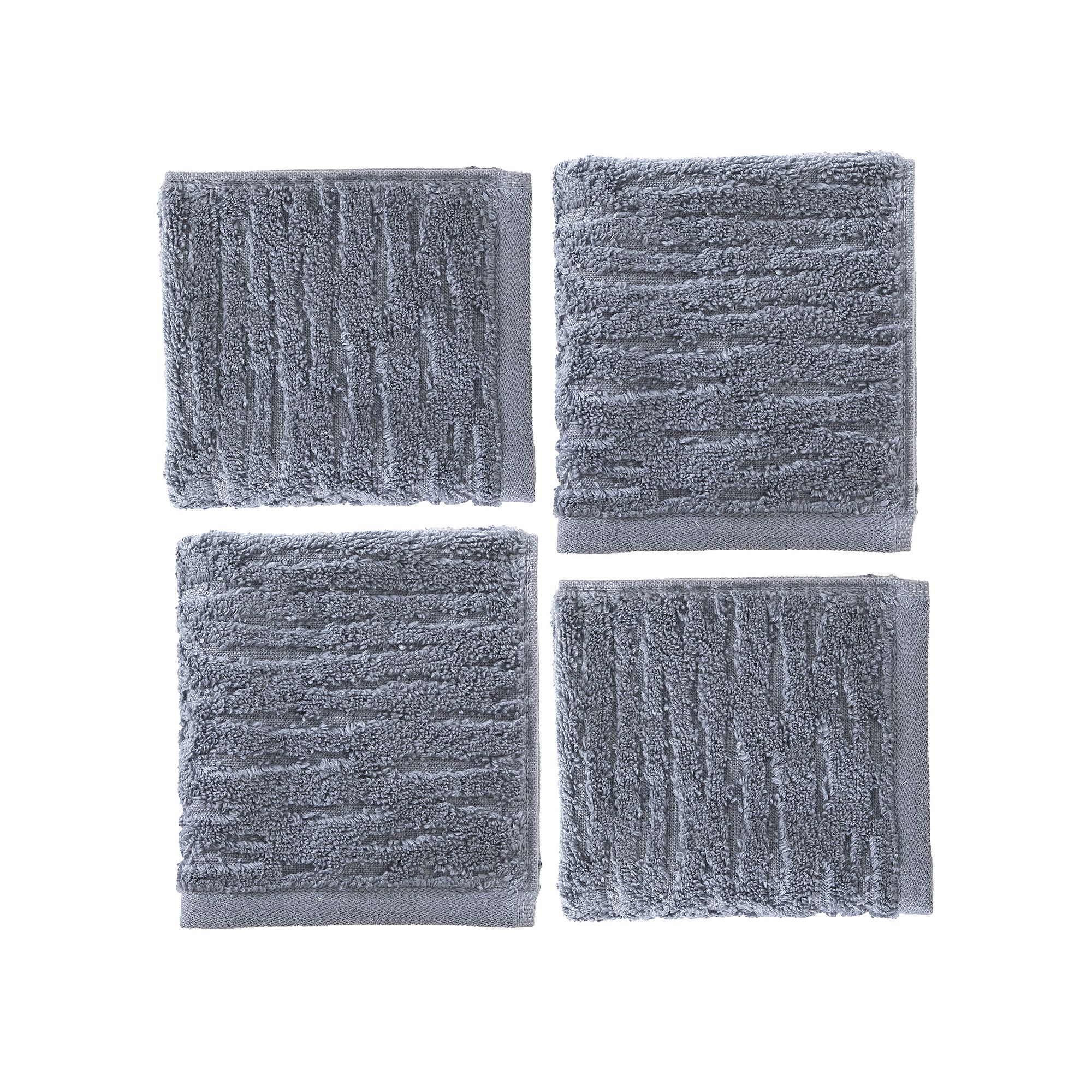 SKL Home Cloudsoft 4-pc. Washcloth Set, Grey Blue