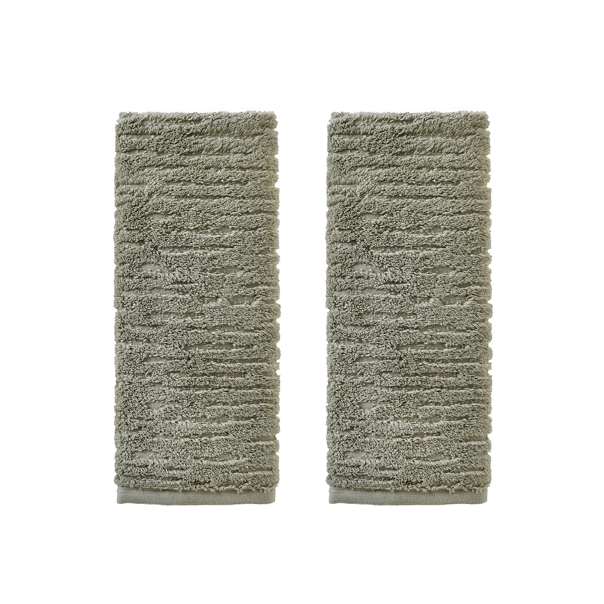 SKL Home Cloudsoft 2 Piece Hand Towel Set, Green