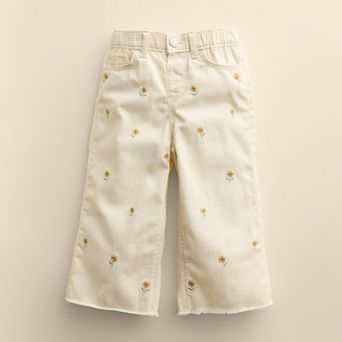 Baby & Toddler Girl Little Co. by Lauren Conrad Organic Wide Leg Embroidered Jeans