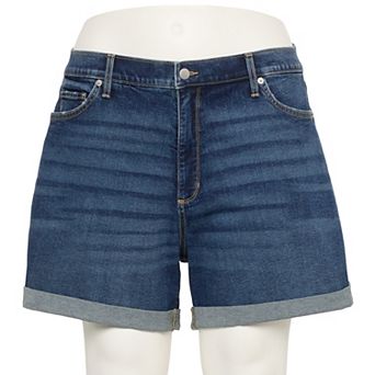 Plus Size Sonoma Goods For Life Curvy Mid-Rise Roll Cuff Shorts