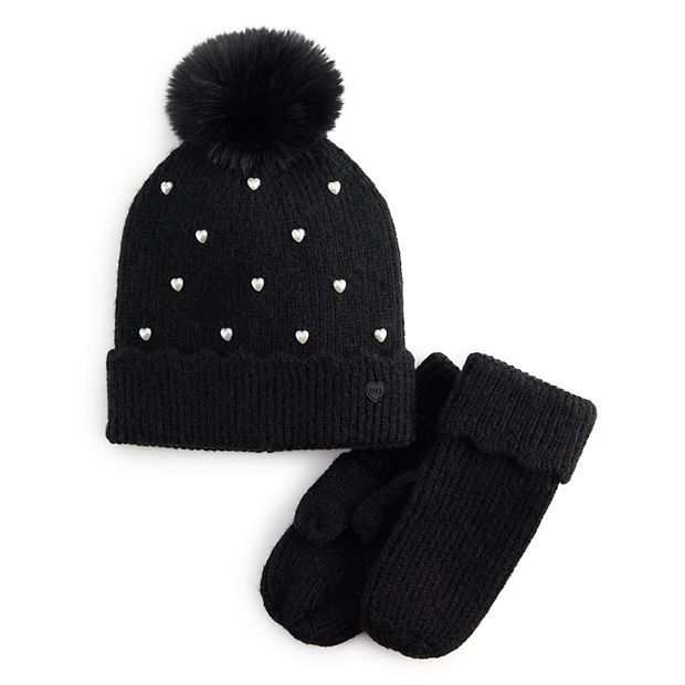 Girls madden girl Beanie and Mitten Set display picture 1