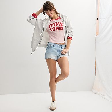 Juniors' SO® Mid-Rise Relaxed Jean Shorts