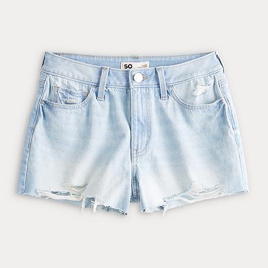 Juniors' SO® Mid-Rise Relaxed Jean Shorts