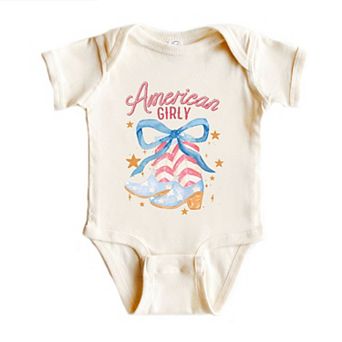 American Girly Coquette Boots Baby Bodysuit