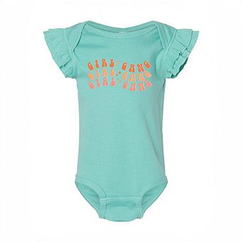 Girl Gang Wavy Baby Flutter Sleeve Bodysuit