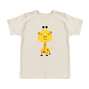 Giraffe Colorful Toddler Short Sleeve Graphic Tee