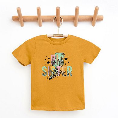 Big Sister Lightning Bolt Youth Short Sleeve Graphic Tee