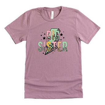 Big Sister Lightning Bolt Youth Short Sleeve Graphic Tee
