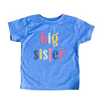 Big Sister Colorful Youth Short Sleeve Graphic Tee