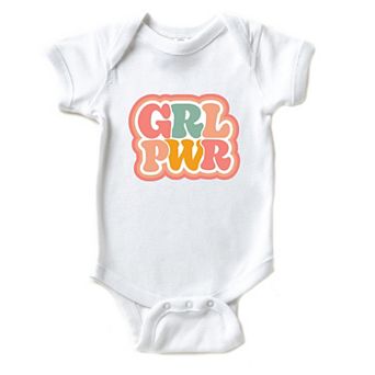 Girl Power Retro Baby Bodysuit