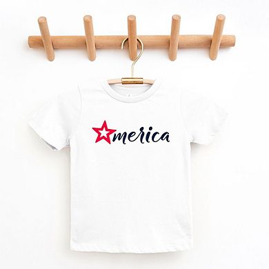 Merica Star Toddler Short Sleeve Graphic Tee