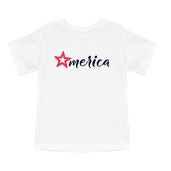 Merica Star Toddler Short Sleeve Graphic Tee
