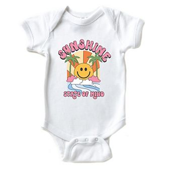 Sunshine State Of Mind Smiley Baby Bodysuit