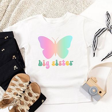 Big Sister Butterfly Youth Short Sleeve Graphic Tee