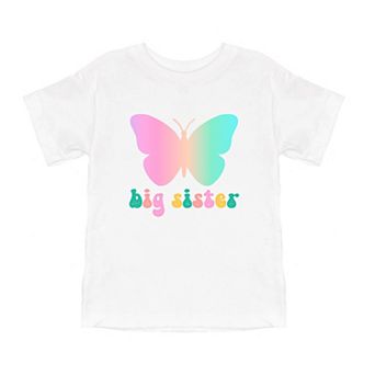 Big Sister Butterfly Youth Short Sleeve Graphic Tee