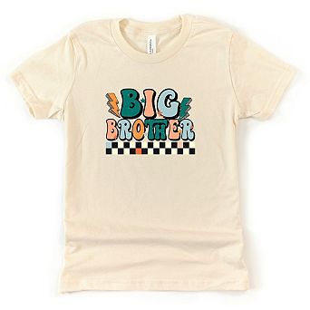 Big Brother Checkered Toddler Short Sleeve Graphic Tee