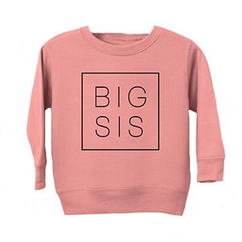 Big Sis Square Toddler Graphic Sweatshirt