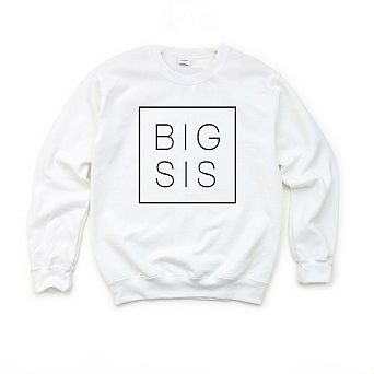Big Sis Square Toddler Graphic Sweatshirt