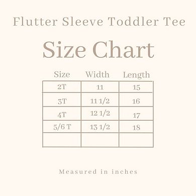 Daddy's Girl Heart Toddler Flutter Sleeve Graphic Tee