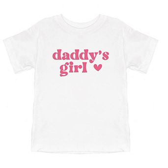 Daddy's Girl Heart Toddler Short Sleeve Graphic Tee